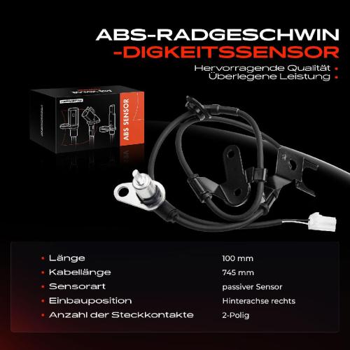 Frankberg 1x ABS Sensor Hinterachse rechts für Mazda 323 F VI BJ 323 S VI 1.3L 1.5L 1.6L 1.8L 2.0L 1998-2004 Bild Frankberg 1x ABS Sensor Hinterachse rechts für Mazda 323 F VI BJ 323 S VI 1.3L 1.5L 1.6L 1.8L 2.0L 1998-2004