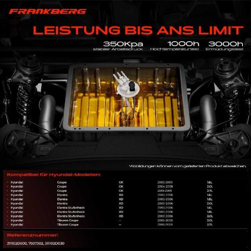 1x Kraftstoffpumpe für Hyundai Coupe Elantra Stufenheck Tiburon 1.6L 2.0L 2.7L 1.8L 2000-2009 Bild 1x Kraftstoffpumpe für Hyundai Coupe Elantra Stufenheck Tiburon 1.6L 2.0L 2.7L 1.8L 2000-2009