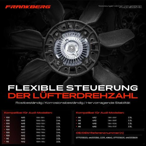 1x Lüfterkupplung Kühlerlüfte für Audi A6 100 Avant 4A C4 1990-1997 2.3L 2.4L 2.5L Bild 1x Lüfterkupplung Kühlerlüfte für Audi A6 100 Avant 4A C4 1990-1997 2.3L 2.4L 2.5L