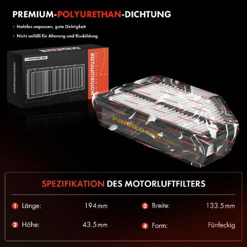 1x Luftfilter Filtereinsatz für Honda Civic VIII Hatchback FK FN 2005-2008 Benzin Bild 1x Luftfilter Filtereinsatz für Honda Civic VIII Hatchback FK FN 2005-2008 Benzin