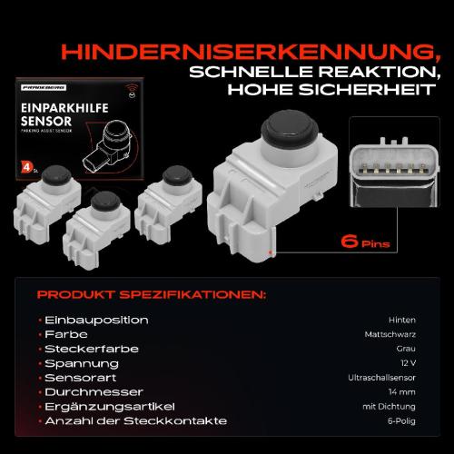 4x Parksensor PDC Sensor Hinten für Hyundai iX35 EL ELH LM 2.0L 2009-2015 Bild 4x Parksensor PDC Sensor Hinten für Hyundai iX35 EL ELH LM 2.0L 2009-2015