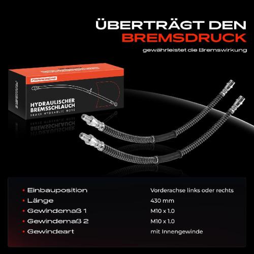 2x Bremsschlauch Bremsschläuche Vorderachse Links oder Rechts für Mercedes-Benz S-Klasse W221 S 63-S 600 Bild 2x Bremsschlauch Bremsschläuche Vorderachse Links oder Rechts für Mercedes-Benz S-Klasse W221 S 63-S 600