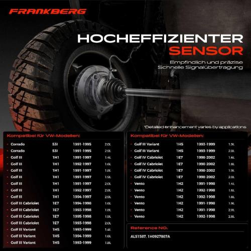 2x ABS Sensor Hinten für VW Corrado Golf III Cabriolet Variant IV Vento 2.0L 2.9L 1991-2002 Bild 2x ABS Sensor Hinten für VW Corrado Golf III Cabriolet Variant IV Vento 2.0L 2.9L 1991-2002