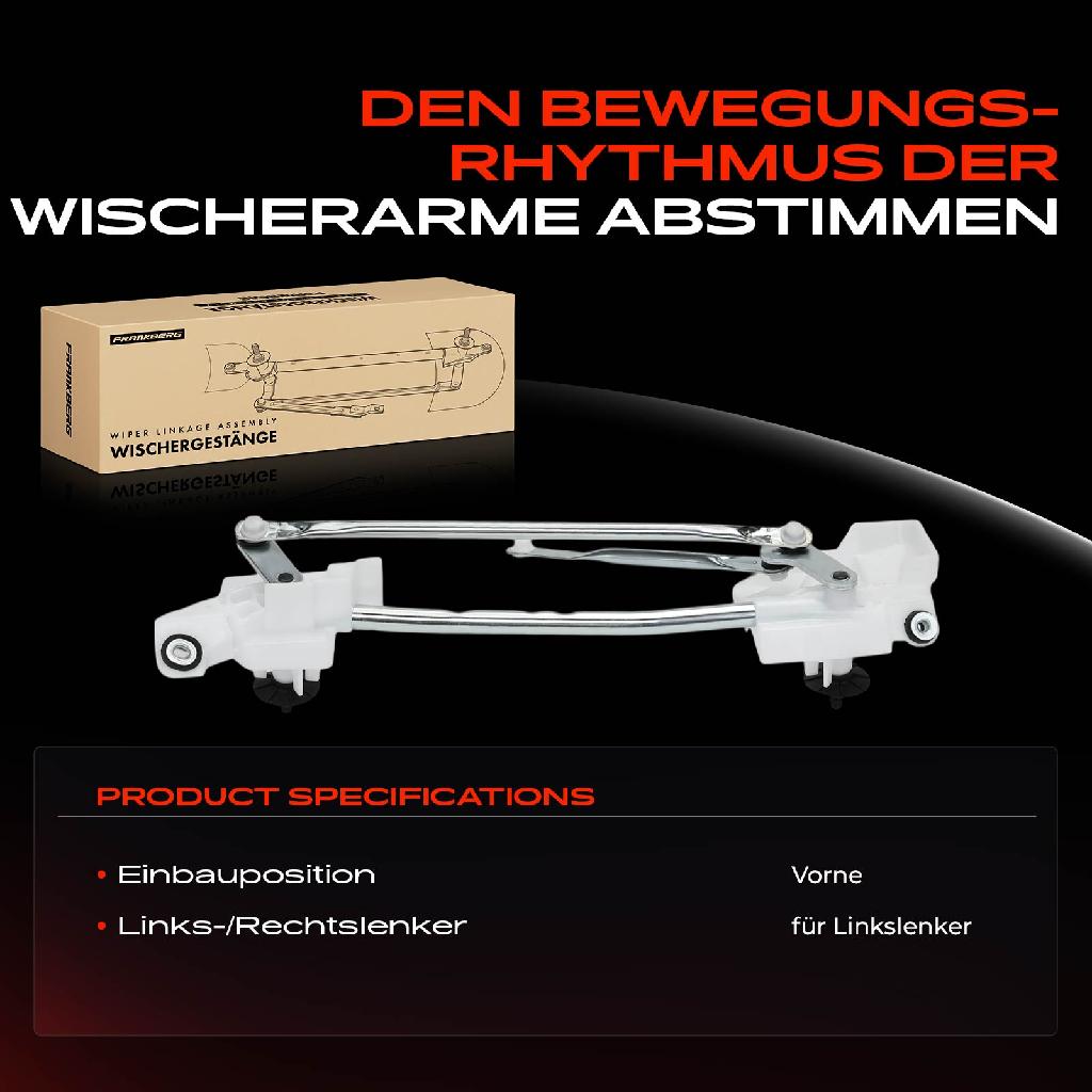 1x Wischergestänge Vorne für Nissan Tiida Schrägheck