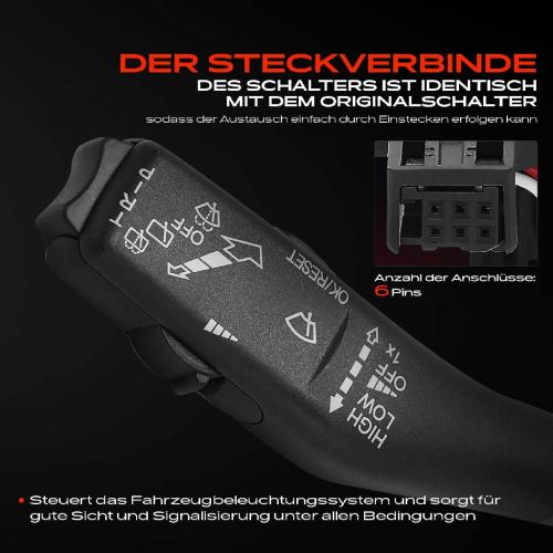 1x Kombischalter Lenkstockschalter für VW EOS 1F7 1F8 Audi A3 8P1 Seat Altea 5P1 Skoda Bild 1x Kombischalter Lenkstockschalter für VW EOS 1F7 1F8 Audi A3 8P1 Seat Altea 5P1 Skoda