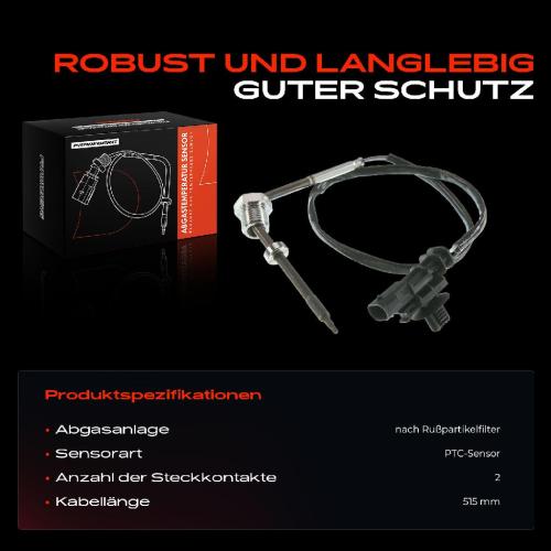 Frankberg 1x Abgastemperatursensor für Fiat 500X 334 2.0L 2014-2021 Bild Frankberg 1x Abgastemperatursensor für Fiat 500X 334 2.0L 2014-2021