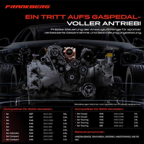 1x Drosselklappe Drosselklappenstutzen für BMW 1er E87 3er E90 3er Compact/Touring E46 2000-2012 Bild 1x Drosselklappe Drosselklappenstutzen für BMW 1er E87 3er E90 3er Compact/Touring E46 2000-2012