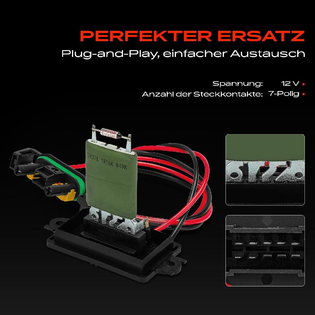 1x Widerstand Vorwiderstand Gebläsemotor für Renault Twingo II CN0 Wind E4M Bj ab 2007