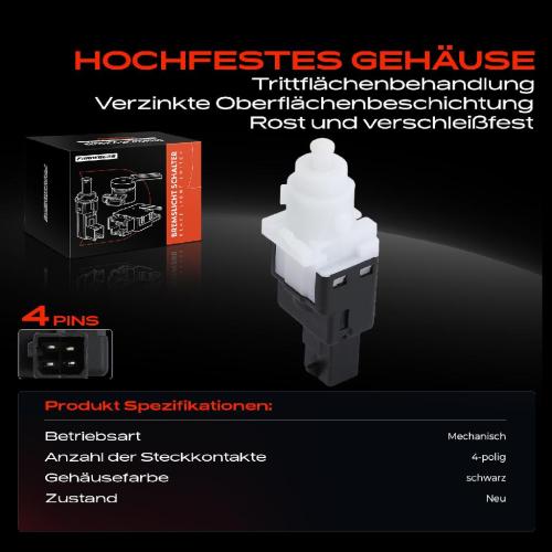 1x Bremslichtschalter für Alfa Romeo Citroën Fiat Ford Peugeot Lancia Maserati Bild 1x Bremslichtschalter für Alfa Romeo Citroën Fiat Ford Peugeot Lancia Maserati