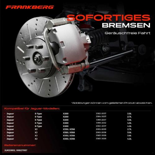 2x Bremsscheiben Hinterachse für Jaguar S-Type XJ 2.5L 2.7L 3.0L 4.0L 4.2L 3.6L 1999-2009 Bild 2x Bremsscheiben Hinterachse für Jaguar S-Type XJ 2.5L 2.7L 3.0L 4.0L 4.2L 3.6L 1999-2009