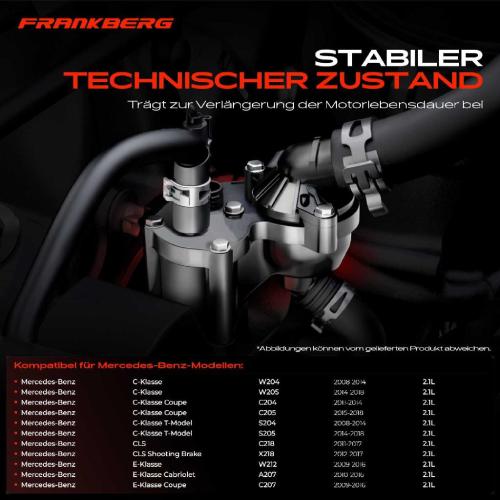 Frankberg 1x Thermostat Kühlmittel für Mercedes-Benz C-Klasse CLS E-Klasse GLC Sprinter 3,5-T Bild Frankberg 1x Thermostat Kühlmittel für Mercedes-Benz C-Klasse CLS E-Klasse GLC Sprinter 3,5-T