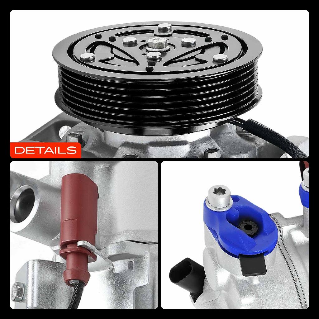1x Klimakompressor für VW Golf Polo Passat Audi A3 A1 Q2 Q3 Seat Skoda