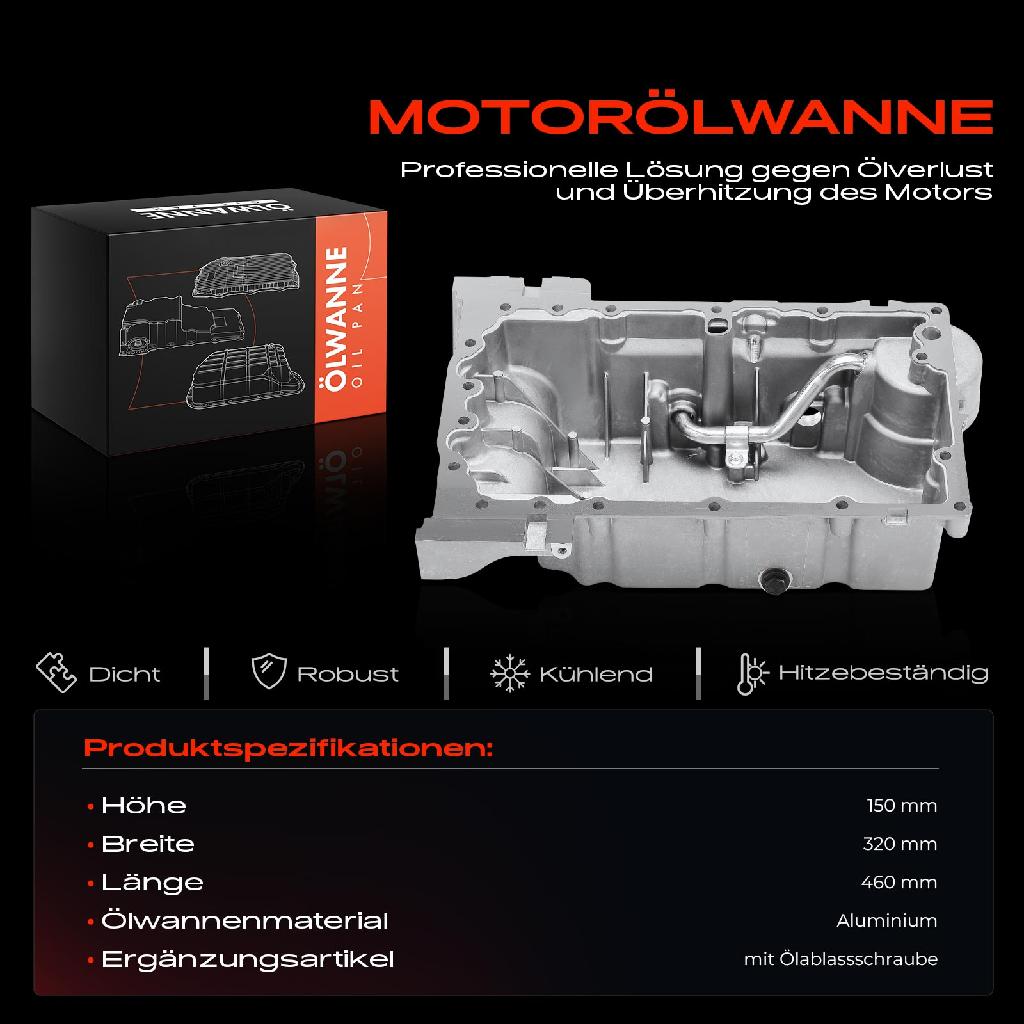1x Ölwanne Motorölwanne für Volvo XC60 246 XC90 256 2.0L B4-B6 D3-D5 T4-T8 Bj ab 2016
