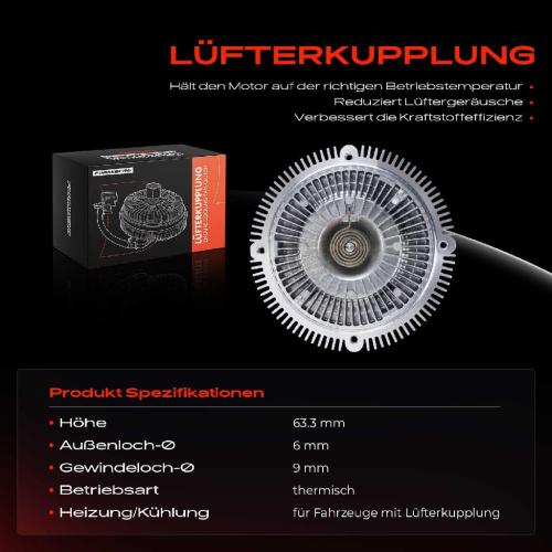1x Lüfterkupplung Kühlerlüfte für Mazda MPV II LW 2.0L 2002-2006 Bild 1x Lüfterkupplung Kühlerlüfte für Mazda MPV II LW 2.0L 2002-2006