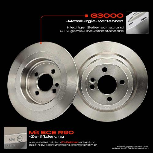 2x Bremsscheiben Hinterachse für MINI Mini Mini Cabriolet R56 R57 R55 R58 R59 2006-2015 Bild 2x Bremsscheiben Hinterachse für MINI Mini Mini Cabriolet R56 R57 R55 R58 R59 2006-2015