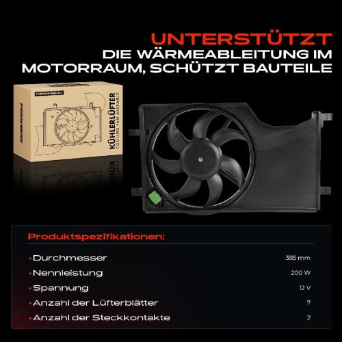 1x Motorkühller Einfachlüfter mit Kühlerlüfterrahmen Opel Adam M13 Corsa E X15 Bild 1x Motorkühller Einfachlüfter mit Kühlerlüfterrahmen Opel Adam M13 Corsa E X15