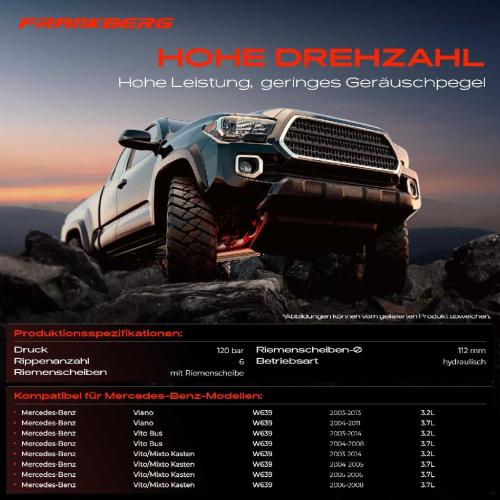 1x Servopumpe hydraulisch für Mercedes-Benz Viano Vito W639 119 122 123 Bild 1x Servopumpe hydraulisch für Mercedes-Benz Viano Vito W639 119 122 123