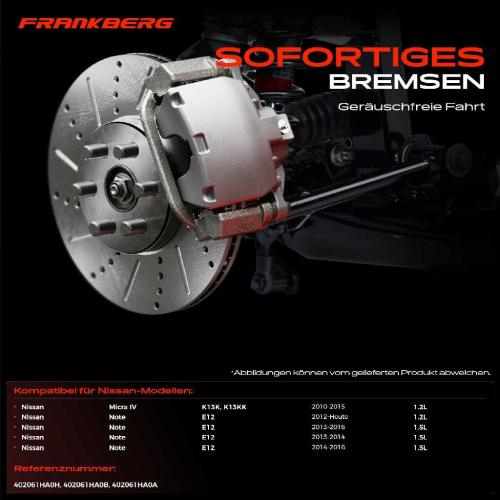 2x Bremsscheiben Vorderachse für Nissan Micra IV K13K K13KK Note E12 1.2L 1.5L Bj ab 2010 Bild 2x Bremsscheiben Vorderachse für Nissan Micra IV K13K K13KK Note E12 1.2L 1.5L Bj ab 2010