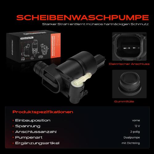 1x Waschwasserpumpe Scheibenreinigung Vorne für Ford Ecosport Focus III Bild 1x Waschwasserpumpe Scheibenreinigung Vorne für Ford Ecosport Focus III