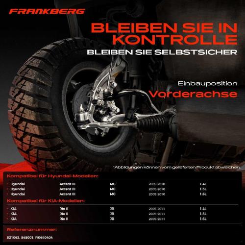 1x Querlenker Vorderachse für Hyundai Accent III Stufenheck KIA Rio II 1.4L 1.5L 1.6L 2005-2011 Bild 1x Querlenker Vorderachse für Hyundai Accent III Stufenheck KIA Rio II 1.4L 1.5L 1.6L 2005-2011