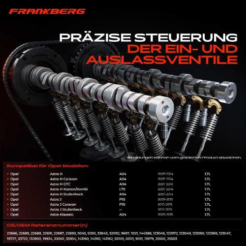 2x Nockenwelle für Opel Astra H L48 Corsa D S07 Zafira B Bild 2x Nockenwelle für Opel Astra H L48 Corsa D S07 Zafira B
