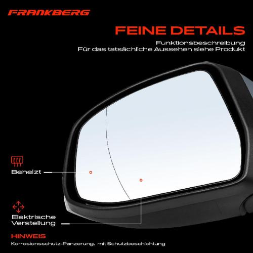 Frankberg 1x Außenspiegel Links für Ford Focus II DA DP HCP DB DH FCH DA DS FFS 2004-2012 Bild Frankberg 1x Außenspiegel Links für Ford Focus II DA DP HCP DB DH FCH DA DS FFS 2004-2012