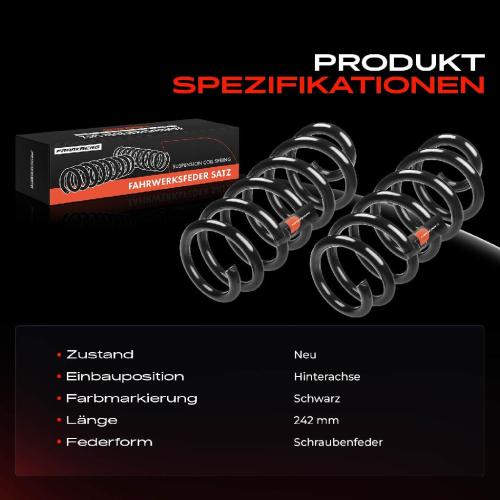 2x Fahrwerksfeder Hinterachse für Renault Clio IV BH 0.9L 1.2L 1.5L Bj ab 2012 Bild 2x Fahrwerksfeder Hinterachse für Renault Clio IV BH 0.9L 1.2L 1.5L Bj ab 2012