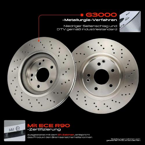 2x Bremsscheiben Vorderachse für Mercedes-Benz C-Klasse T-Model W203 S203 C209 A209 R171 2000-2011 Bild 2x Bremsscheiben Vorderachse für Mercedes-Benz C-Klasse T-Model W203 S203 C209 A209 R171 2000-2011