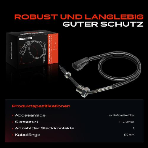 1x Abgastemperatursensor für Volvo C30 C70 II S40 II S80 II V50 V70 III XC60 XC60 Bild 1x Abgastemperatursensor für Volvo C30 C70 II S40 II S80 II V50 V70 III XC60 XC60