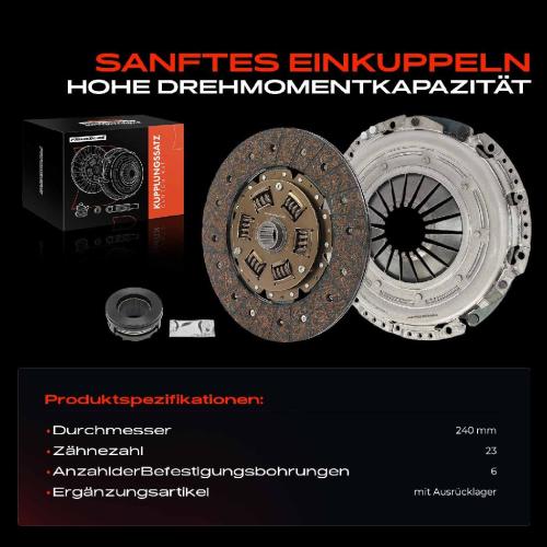 Frankberg 1x Kupplungssatz für VW Passat 3B3 Passat Variant 3B6 Audi A4 8EC A4 Avant 8ED A6 4F2 A6 Avant 4F5 Seat Bild Frankberg 1x Kupplungssatz für VW Passat 3B3 Passat Variant 3B6 Audi A4 8EC A4 Avant 8ED A6 4F2 A6 Avant 4F5 Seat