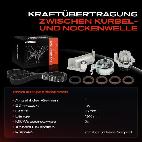 Frankberg 1x Zahnriemensatz Zahnriemen Wasserpumpe für VW Golf VII Audi A3 A6 Q2 Q3 Q5 Skoda Bild Frankberg 1x Zahnriemensatz Zahnriemen Wasserpumpe für VW Golf VII Audi A3 A6 Q2 Q3 Q5 Skoda