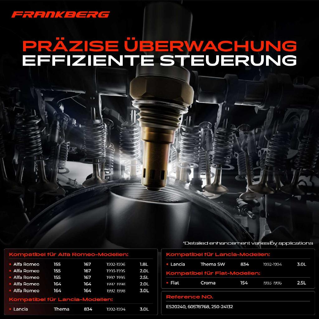 1x Lambdasonde Regelsonde Vor Katalysator für Alfa Romeo 155 164 Fiat Croma Lancia Thema