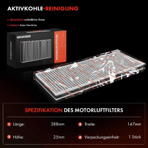 1x Innenraumfilter Aktivkohle für Audi A4 8D2 8D5 B5 80 8C VW Passat 3B2 3B5 Bild 1x Innenraumfilter Aktivkohle für Audi A4 8D2 8D5 B5 80 8C VW Passat 3B2 3B5