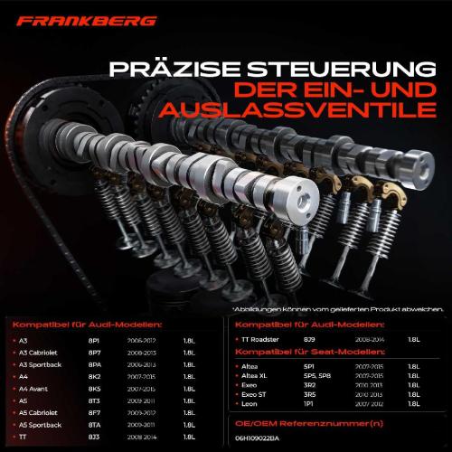 1x Nockenwelle für VW Golf VI Passat Audi A3 8P A4 8K A5 8T 8F TT 8J 1.8L Bild 1x Nockenwelle für VW Golf VI Passat Audi A3 8P A4 8K A5 8T 8F TT 8J 1.8L