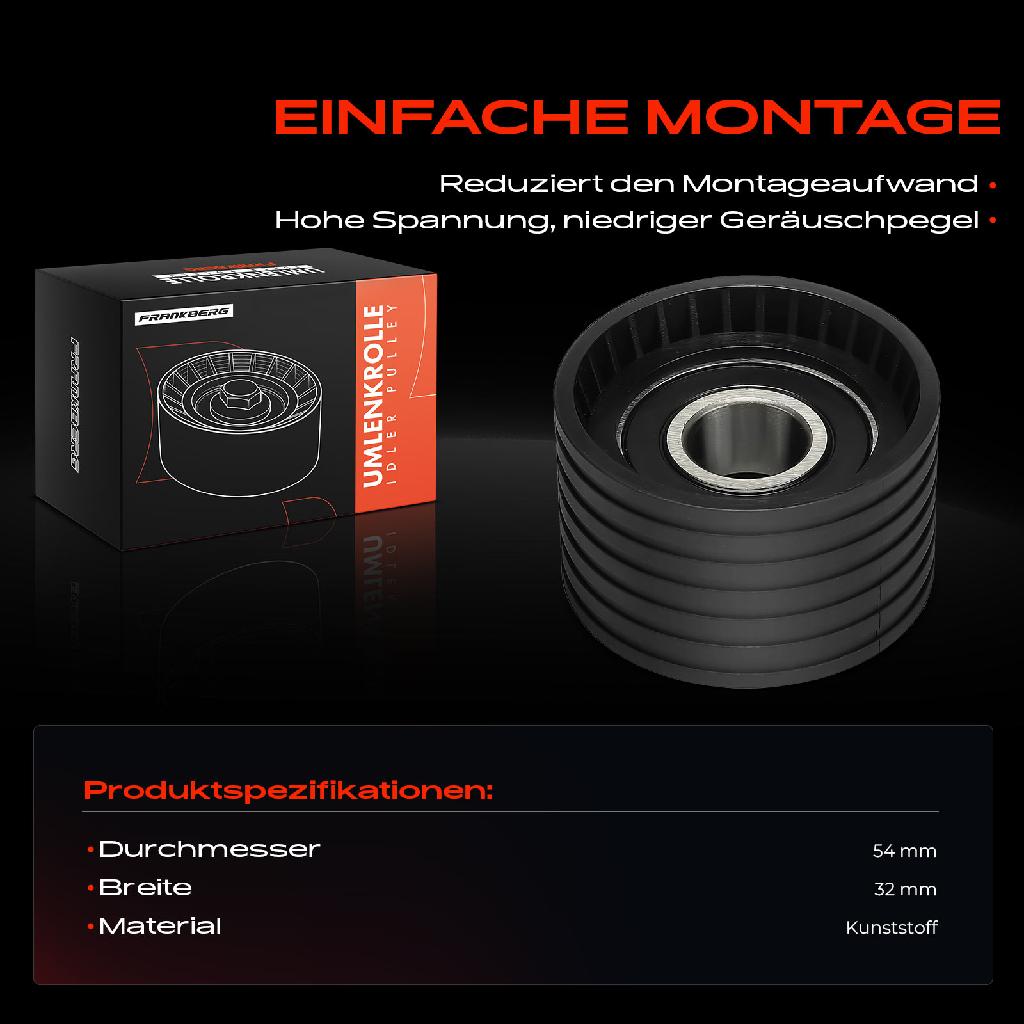 1x Umlenkrolle Führungsrolle für Opel Vivaro Renault Laguna Scénic Clio