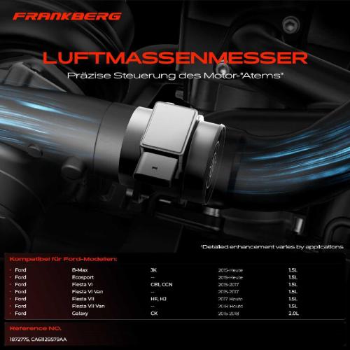 1x Luftmassenmesser für Ford B-Max Ecosport Fiesta VI Van VII Galaxy KA Mondeo V Stufenheck V Turnier S-Max Bild 1x Luftmassenmesser für Ford B-Max Ecosport Fiesta VI Van VII Galaxy KA Mondeo V Stufenheck V Turnier S-Max