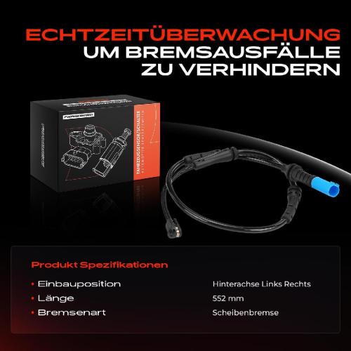 Frankberg 1x Warnkontakt Bremsbelagverschleiß Hinterachse für BMW 3er G20 G21 M3 4er G22 G23 M4 Bild Frankberg 1x Warnkontakt Bremsbelagverschleiß Hinterachse für BMW 3er G20 G21 M3 4er G22 G23 M4