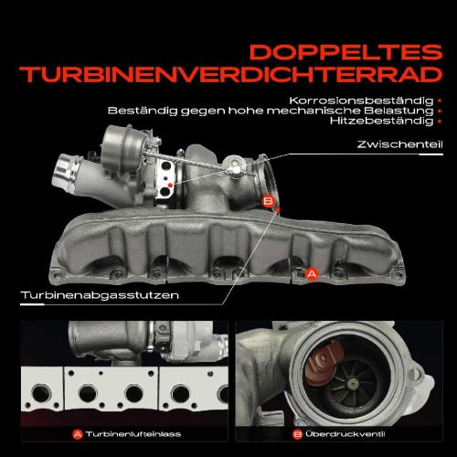 1x Turbolader Abgaskrümmer Einheit für BMW 5er F10 5er Gran Turismo F07 F11 6 Gran Coupe F06 F12 F13 Bild 1x Turbolader Abgaskrümmer Einheit für BMW 5er F10 5er Gran Turismo F07 F11 6 Gran Coupe F06 F12 F13