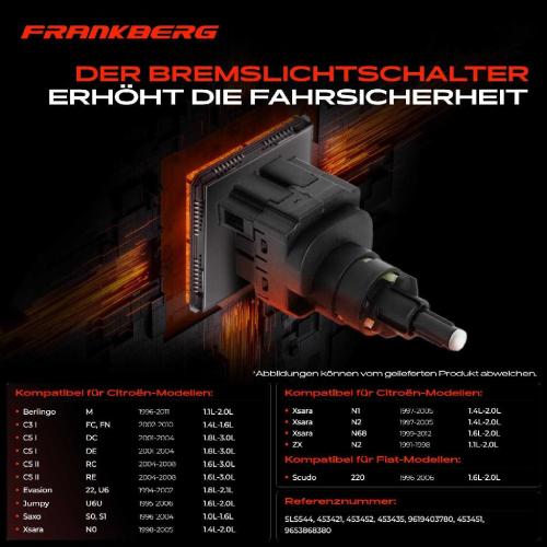 1x Bremslichtschalter für Citroën C3 I Berlingo Peugeot Partner Expert 807 406 405 Bild 1x Bremslichtschalter für Citroën C3 I Berlingo Peugeot Partner Expert 807 406 405