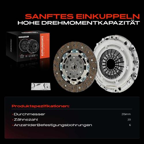 Frankberg 1x Kupplungssatz für Opel Astra J Caravan GTC Stufenheck Corsa D Insignia A Sports Tourer Zafira B Kasten/MPV Bild Frankberg 1x Kupplungssatz für Opel Astra J Caravan GTC Stufenheck Corsa D Insignia A Sports Tourer Zafira B Kasten/MPV