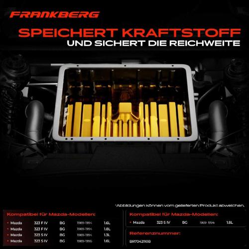 Frankberg 1x Kraftstofftank Kraftstoffbehälter für Mazda 323 F IV S IV BG 1.3L-1.8L Bild Frankberg 1x Kraftstofftank Kraftstoffbehälter für Mazda 323 F IV S IV BG 1.3L-1.8L