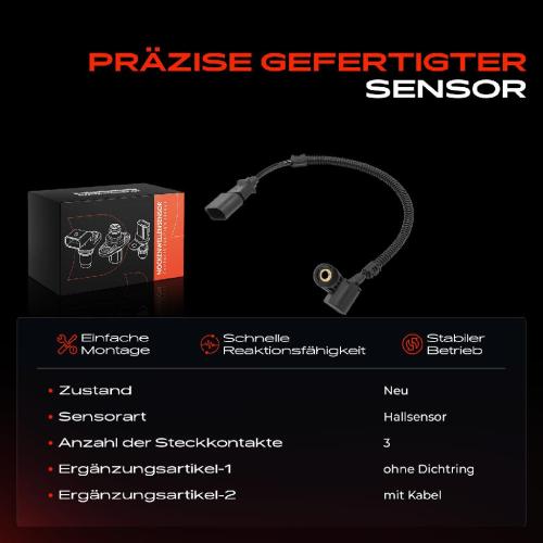 1x Nockenwellenposition Sensor für Audi A1 A3 A4 A5 A6 Q3 Q5 TT Alhambra Altea Exeo Ibiza IV Bild 1x Nockenwellenposition Sensor für Audi A1 A3 A4 A5 A6 Q3 Q5 TT Alhambra Altea Exeo Ibiza IV