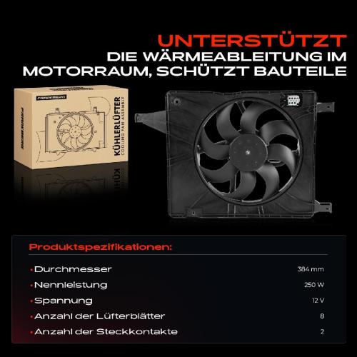 1x Motorkühller Einfachlüfter mit Kühlerlüfterrahmen Nissan Qashqai IJ10 JJ10E NJ10 2007-2014 Bild 1x Motorkühller Einfachlüfter mit Kühlerlüfterrahmen Nissan Qashqai IJ10 JJ10E NJ10 2007-2014