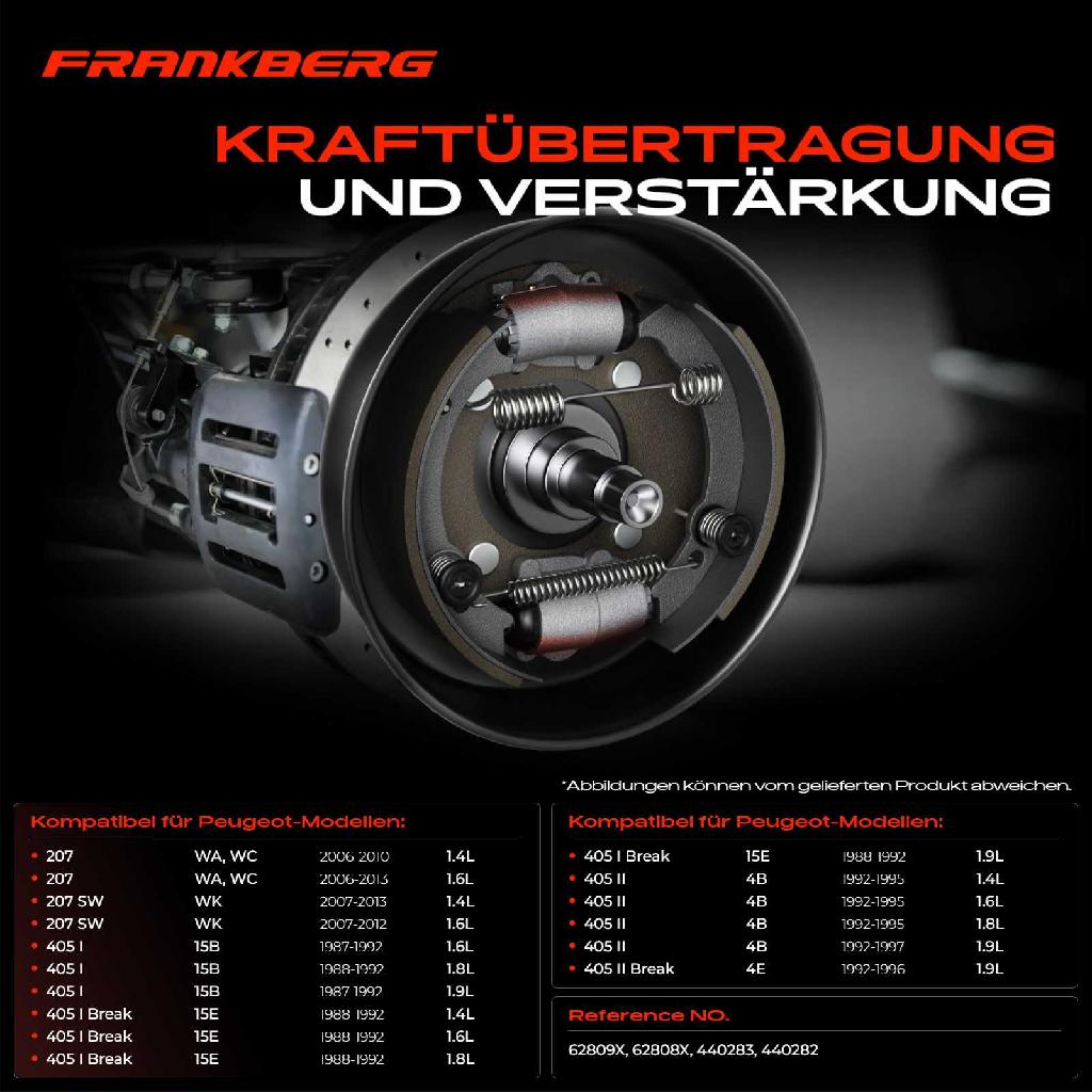 2x Radbremszylinder Hinten für Peugeot 207 405 I II Break