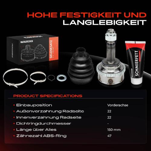 1x Antriebswelle Gelenksatz Vorderachse für Chevrolet Aveo/Kalos Schrägheck Daewoo Lanos Bild 1x Antriebswelle Gelenksatz Vorderachse für Chevrolet Aveo/Kalos Schrägheck Daewoo Lanos