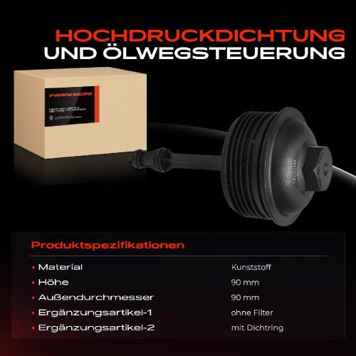 1x Deckel Ölfiltergehäuse für VW Polo 6R Seat Ibiza IV 6J Skoda Fabia II Bild 1x Deckel Ölfiltergehäuse für VW Polo 6R Seat Ibiza IV 6J Skoda Fabia II