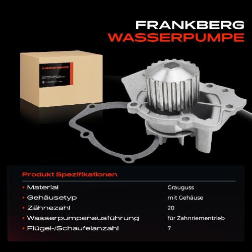 Frankberg 1x Wasserpumpe Kühlwasserpumpe für Citroën BX C15 Xantia ZX Peugeot 205 I 306 309 405 1.7L 1.8L 1.9L Bild Frankberg 1x Wasserpumpe Kühlwasserpumpe für Citroën BX C15 Xantia ZX Peugeot 205 I 306 309 405 1.7L 1.8L 1.9L