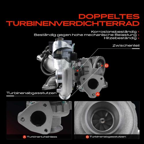 1x Abgasturbolader für Chevrolet Captiva C100 C140 Epica KL1 Opel Antara L07 2.0L 2006-2011 Bild 1x Abgasturbolader für Chevrolet Captiva C100 C140 Epica KL1 Opel Antara L07 2.0L 2006-2011