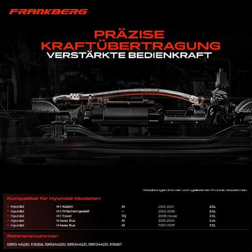 2x Seilzug Feststellbremse Hinterachse beidseitig für Hyundai H-1/Starex Bus A1 H-1 Pritsche/Fahrgestell Bild 2x Seilzug Feststellbremse Hinterachse beidseitig für Hyundai H-1/Starex Bus A1 H-1 Pritsche/Fahrgestell