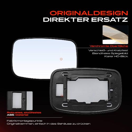 1x Spiegelglas Außenspiegel links für Ford Escort VII Turnier Stufenheck 1995-2000 Bild 1x Spiegelglas Außenspiegel links für Ford Escort VII Turnier Stufenheck 1995-2000